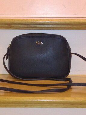 Tula Navy Blue Leather Crossbody Handbag Purse EXCELLENT CONDITION!